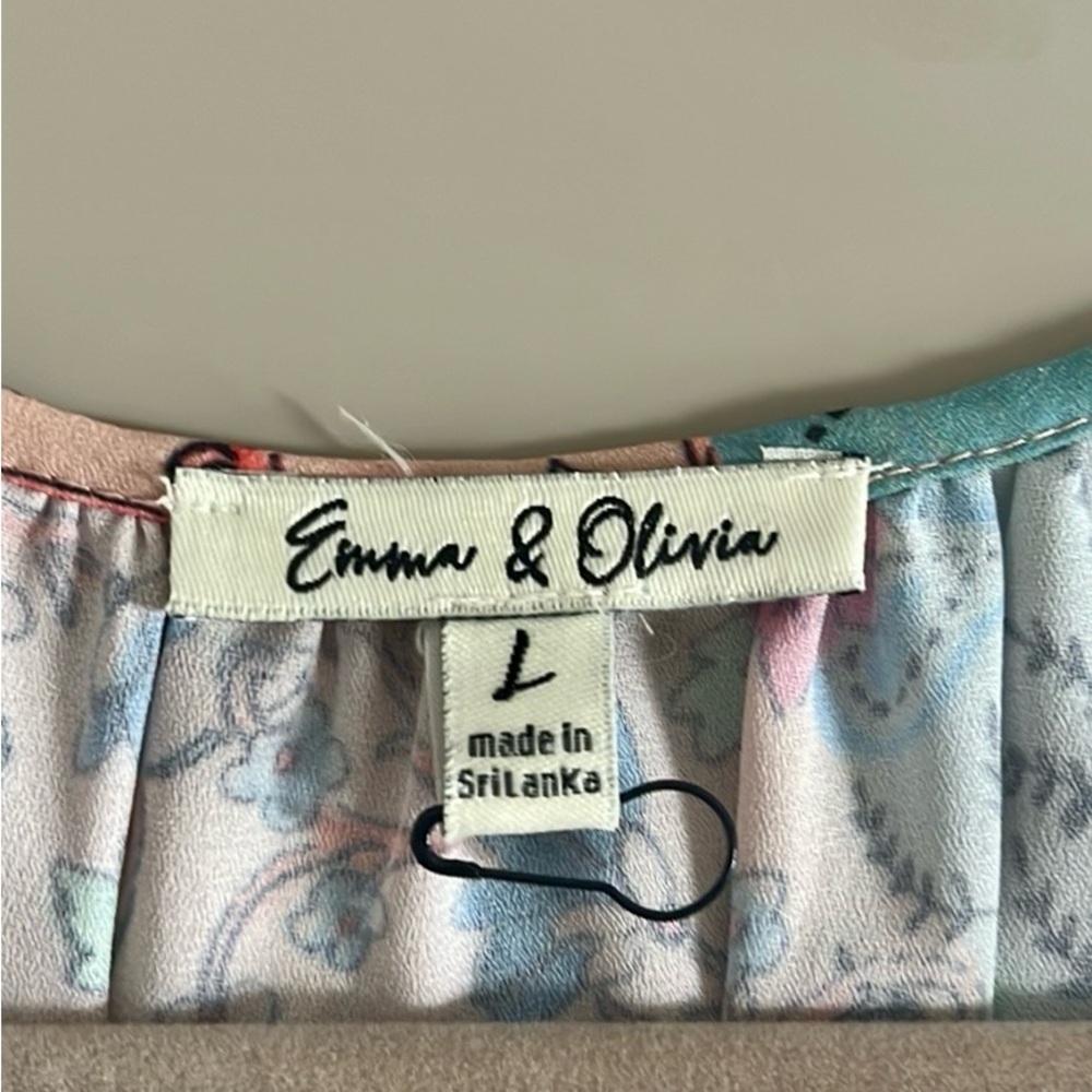 Emma & Olivia Print Sleeveless Top • L - Picture 4 of 6